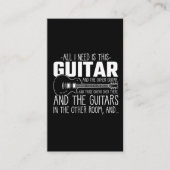 ギター中毒のミュージシャンミュージック楽器秘匿 名刺 (正面)