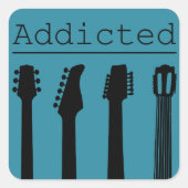 ギター中毒 スクエアシール (正面)