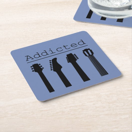 ギター中毒 スクエアペーパーコースター (アングル)