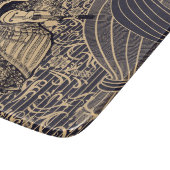 ギター付きの女性 カッティングボード (角)