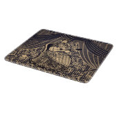 ギター付きの女性 カッティングボード (角)