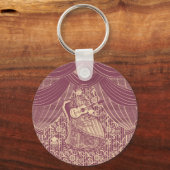 ギター付きの女性 キーホルダー (裏面)