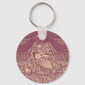 ギター付きの女性 キーホルダー (裏面)