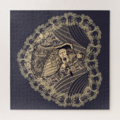 ギター付きの女性 ジグソーパズル (横)