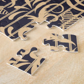 ギター付きの女性 ジグソーパズル (側面)