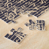 ギター付きの女性 ジグソーパズル (側面)