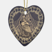 ギター付きの女性 セラミックオーナメント (左)