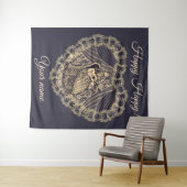 ギター付きの女性 タペストリー (インサイチュ(横))