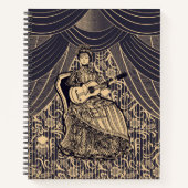 ギター付きの女性 ノートブック (正面)