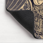 ギター付きの女性 マウスパッド (コーナー)