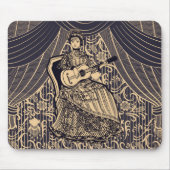 ギター付きの女性 マウスパッド (正面)