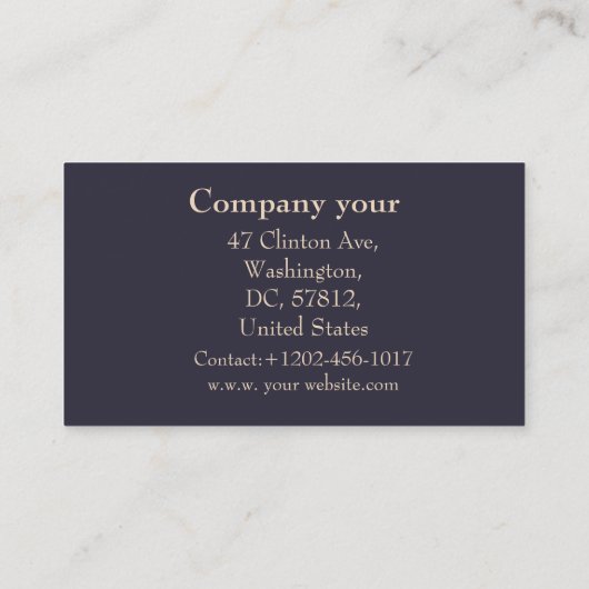 ギター付きの女性 名刺 (裏面)