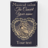 ギター付きの女性 横断幕 (縦)