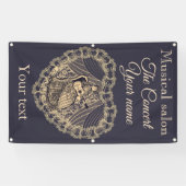 ギター付きの女性 横断幕 (横)