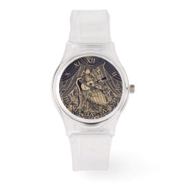 ギター付きの女性 腕時計