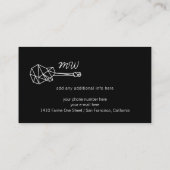 ギター付きブラックビジネスカード 名刺 (裏面)