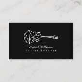 ギター付きブラックビジネスカード 名刺 (正面)