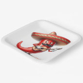 ギター付きメキシコ赤唐辛子 ペーパープレート (傾斜あり)