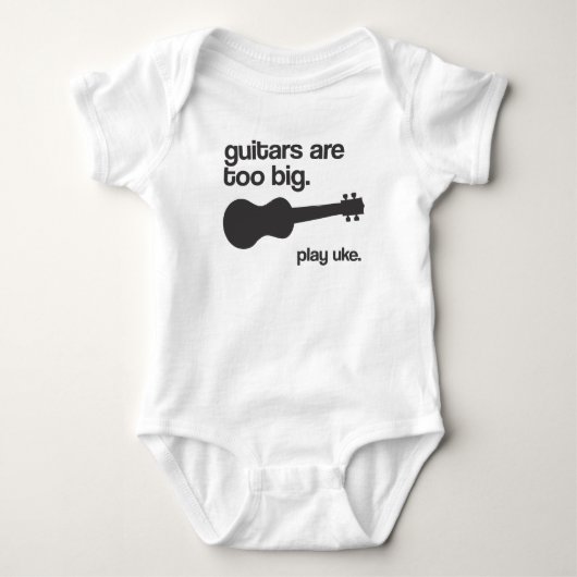 "ギター余りに大きい"はデザインです Tシャツ (正面)