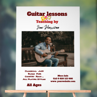 ギター先生カスタマイズアクリル記号 アクリルサイン