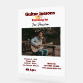 ギター先生カスタマイズアクリル記号 アクリルサイン (傾斜)