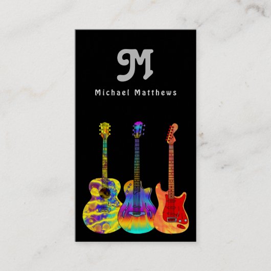ギター先生カスタムフォトレトロ名刺 名刺 (正面)