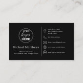 ギター先生カスタムロゴソーシャルメディアのアイコン 名刺 (裏面)