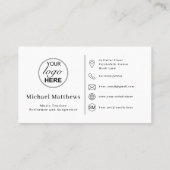 ギター先生カスタムロゴソーシャルメディアのアイコン 名刺 (裏面)