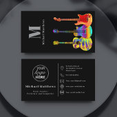 ギター先生カスタムロゴソーシャルメディアのアイコン 名刺