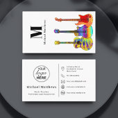 ギター先生カスタムロゴソーシャルメディアのアイコン 名刺