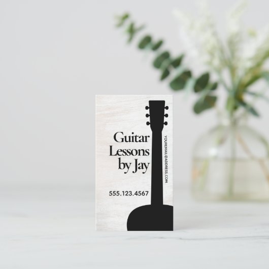 ギター先生ギタリストビジネスカード 名刺 (スタンド正面)