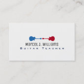 ギター先生クールミュージックホワイト 名刺 (正面)