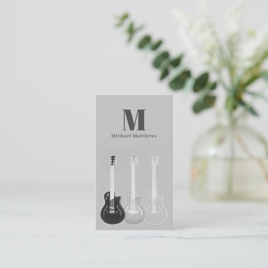 ギター先生プロフェッショナルカスタムQRコード 名刺 (スタンド正面)