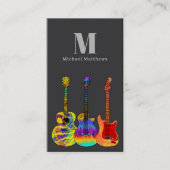ギター先生ミュージシャンカスタム写真 名刺 (正面)