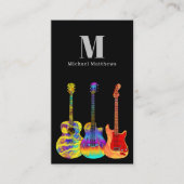 ギター先生ミュージシャンカスタムQRコード 名刺 (正面)