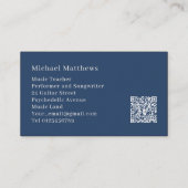 ギター先生ミュージシャンカスタムQRコード 名刺 (裏面)