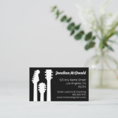 ギター先生ミュージシャンギタリストロックバンドミュージック 名刺 (スタンド正面)