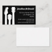 ギター先生ミュージシャンギタリストロックバンドミュージック 名刺 (正面/裏面)