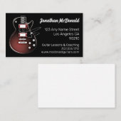 ギター先生ミュージシャンギタリストロックバンドミュージック 名刺 (正面/裏面)