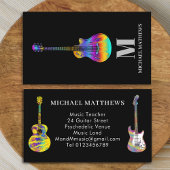 ギター先生ミュージシャンモノグラム 名刺