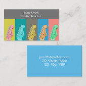 ギター先生モダンパステル音楽講師 名刺 (正面/裏面)