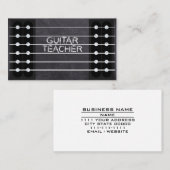 ギター先生レッスン音楽教師クールチョーク 名刺 (正面/裏面)