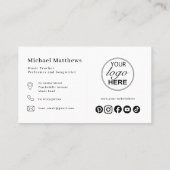 ギター先生ロゴとソーシャルメディアカスタム 名刺 (裏面)