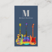 ギター先生ロゴとソーシャルメディアカスタム 名刺 (正面)