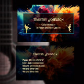 ギター先生名刺カラークールスプラッシュ 名刺