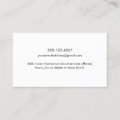 ギター先生白黒名刺 名刺 (裏面)