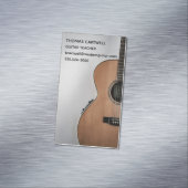 ギター先生音楽レッスンモダン写真 マグネット名刺 (インサイチュ)