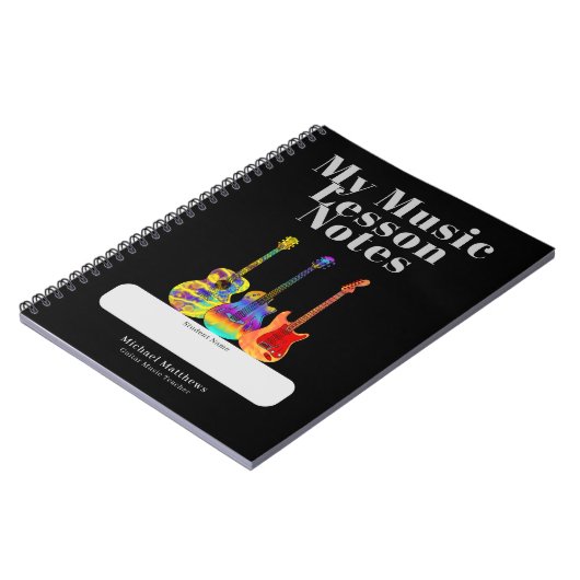 ギター先生音楽教習生カスタム ノートブック (左側)