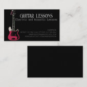 ギター先生 |電気・音響レッスンの電話 コーリングカード (正面/裏面)