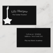 ギター先生 |電気・音響レッスン株式会社 コーリングカード (正面/裏面)